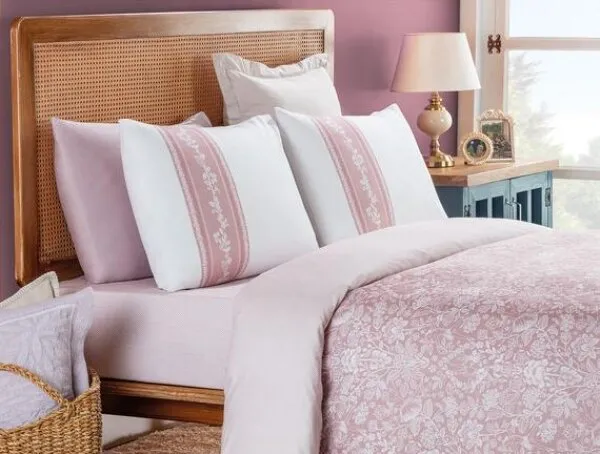 Madame Coco Florent King 240x220 cm Pudra (1KNTKC0436103) Nevresim Takımı