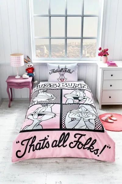 Özdilek Bugs Bunny Folks Lisanslı 160x220 cm Nevresim Takımı