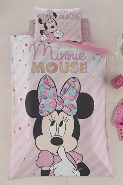 Özdilek Minnie Mouse Pinky Disney Lisanslı 160x220 cm Nevresim Takımı