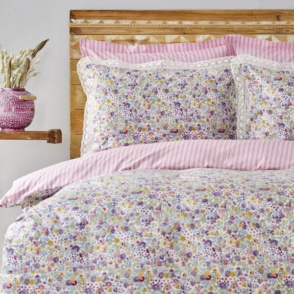 Sarah Anderson Bloomy 200x220 cm Lila Nevresim Takımı