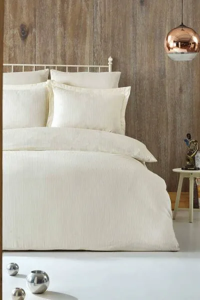 Soley Elegante 200x220 cm Ekru Nevresim Takımı