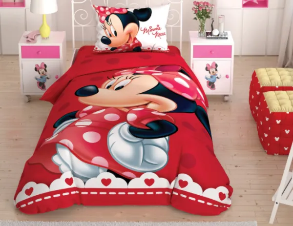 Taç Disney Minnie Lovely Glitter 160x220 cm (1000010228) Nevresim Takımı