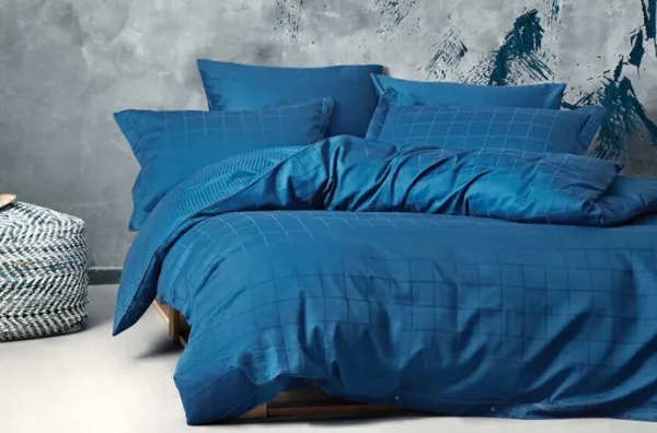Yataş Bedding Destra XL 180x220 cm Koyu Mavi Nevresim Takımı