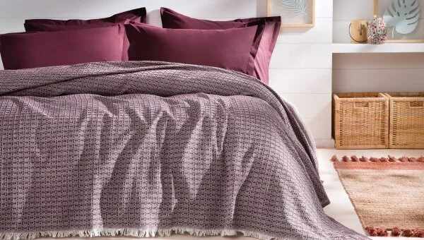 Yataş Bedding Marita 200x230 cm Bordo Nevresim Takımı