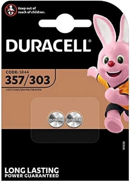 Duracell 357/303 SR44 2'li Düğme Pil