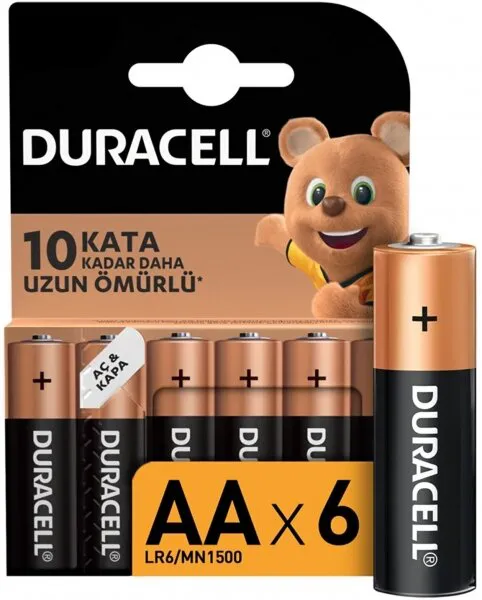 Duracell Basic AA 6'lı (LR6/MN1500/6PK) Kalem Pil