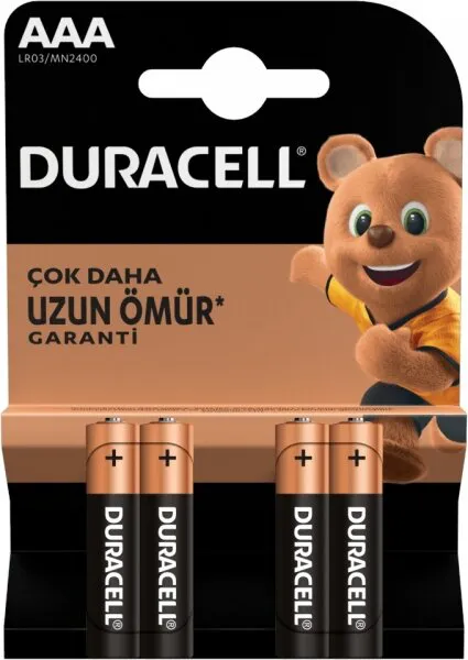 Duracell Basic AAA 4'lü (LR03/MN2400/4PK) İnce Kalem Pil