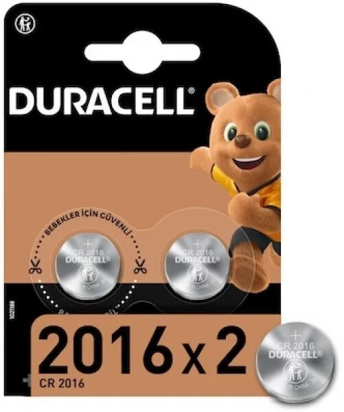 Duracell DL/CR 2016 2'li Düğme Pil