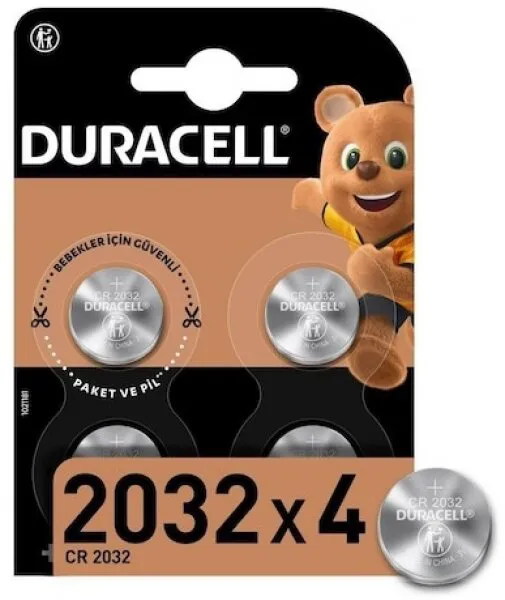 Duracell DL/CR 2032 4'lü Düğme Pil