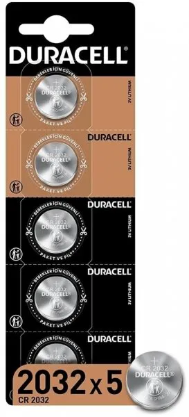 Duracell DL/CR 2032 5'li Düğme Pil