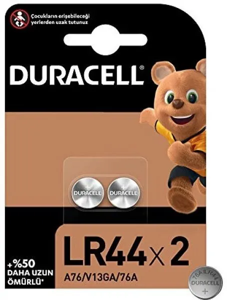 Duracell LR44 2'li Düğme Pil