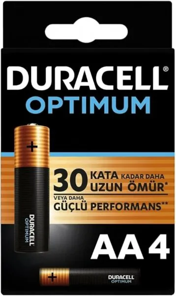 Duracell Optimum AA 4'lü (OP1500-4PK) Kalem Pil