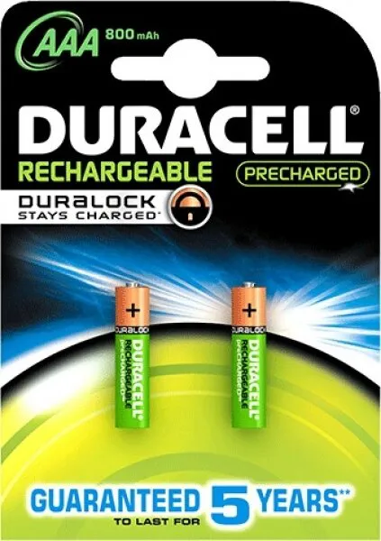 Duracell Şarj Edilebilir AAA 800 mAh 2'li İnce Kalem Pil