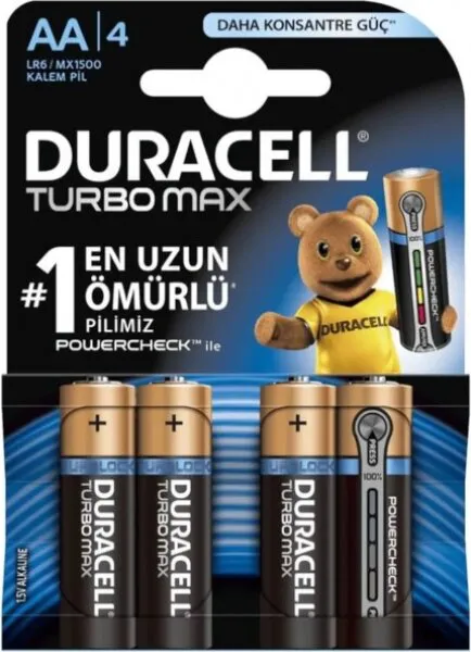 Duracell Turbo Max AA 4'lü (81545469) Kalem Pil