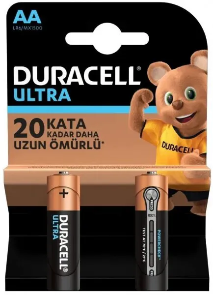 Duracell Ultra AA 2'li (LR6/MX1500/2PK) Kalem Pil