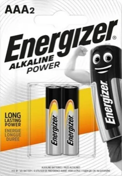Energizer Alkaline Power AAA 2'li İnce Kalem Pil