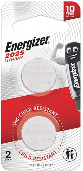 Energizer CR2025 2'li Düğme / Para Pil
