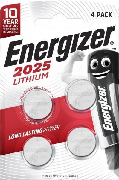 Energizer CR2025 4'lü Düğme / Para Pil