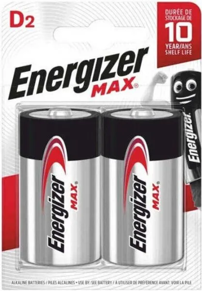 Energizer Max D 2'li Büyük Boy Pil