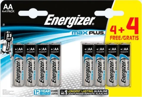 Energizer Max Plus AA 8'li Kalem Pil