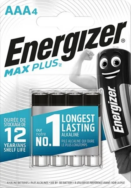 Energizer Max Plus AAA 4'lü İnce Kalem Pil