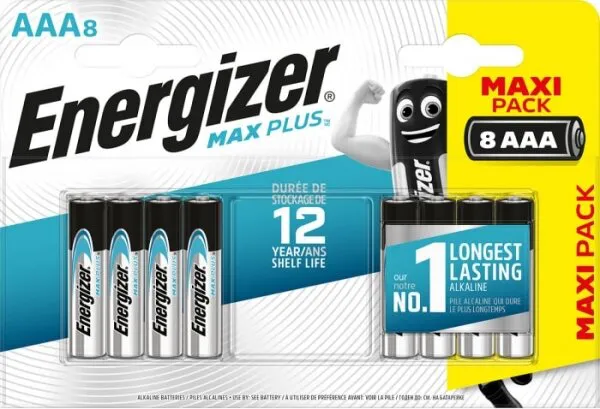 Energizer Max Plus AAA 8'li İnce Kalem Pil