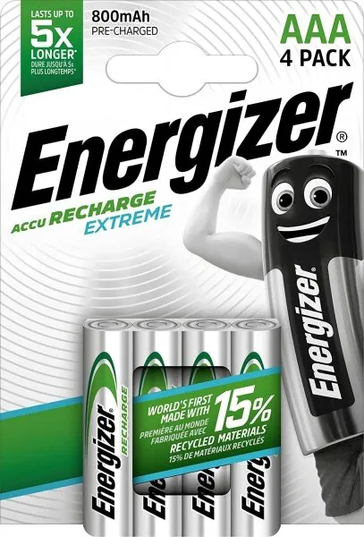 Energizer Recharge Extreme AAA 800 mAh 4'lü İnce Kalem Pil