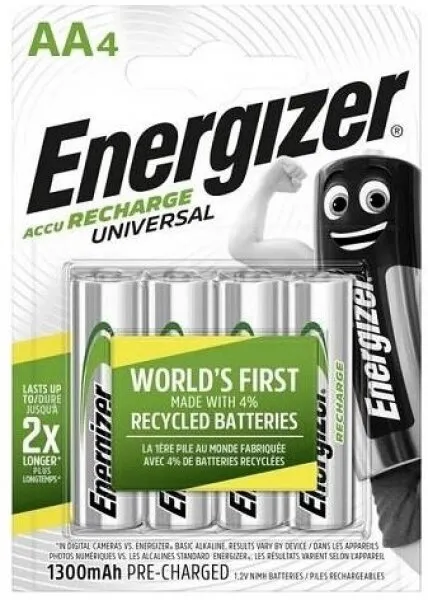 Energizer Recharge Universal AA 1300 mAh 4'lü Kalem Pil