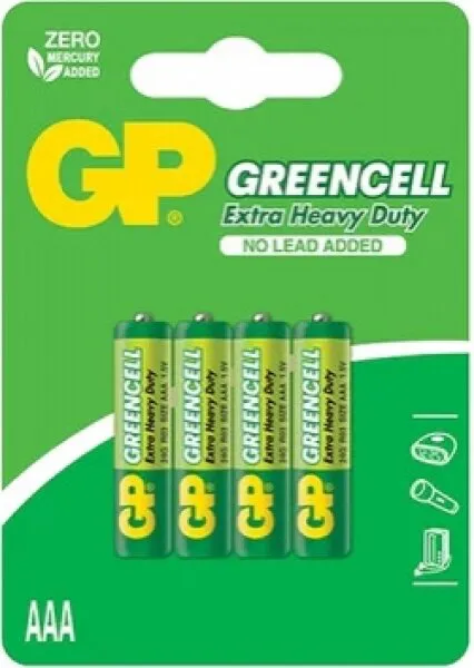 GP Greencell AAA 4'lü İnce Kalem Pil