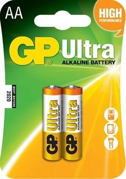 GP Ultra Alkaline AA 2'li Kalem Pil