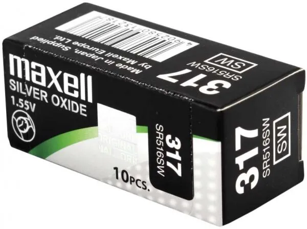 Maxell 317 SR516W 10'lu Düğme Pil