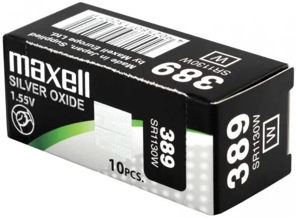 Maxell 389 SR1130W 10'lu Düğme Pil