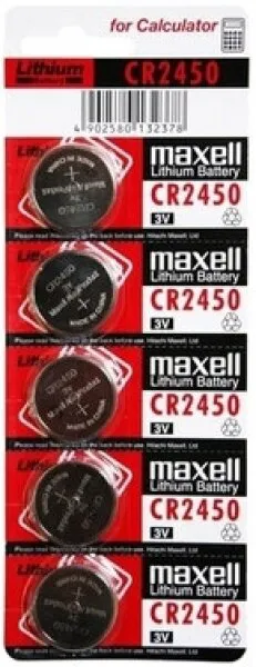 Maxell CR2450 5'li Düğme Pil