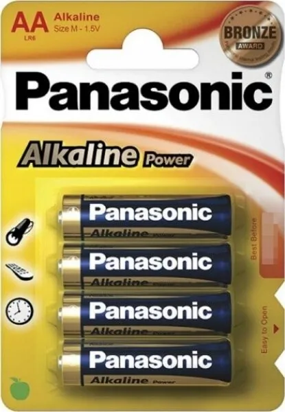 Panasonic Alkaline Power AA 4'lü (LR6REB/4BP) Kalem Pil