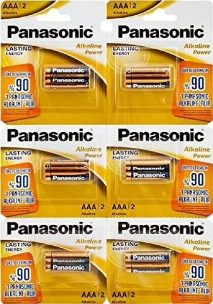 Panasonic Alkaline Power AAA 12'li (LR03APB/12BP) İnce Kalem Pil