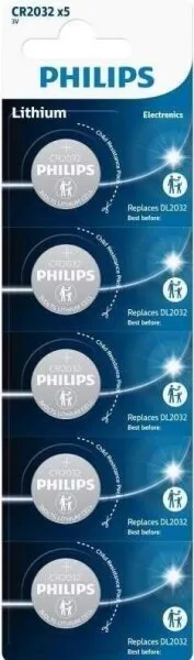 Philips CR2032 5'li (CR2032P5/01B) Düğme Pil