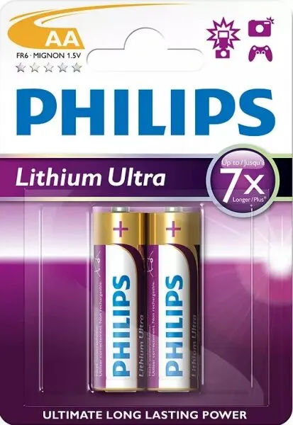 Philips Lithium Ultra AA 2'li (FR6LB2A/10) Kalem Pil