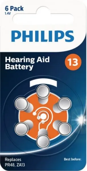 Philips ZA13B6A/00 13 6'lı Düğme Pil