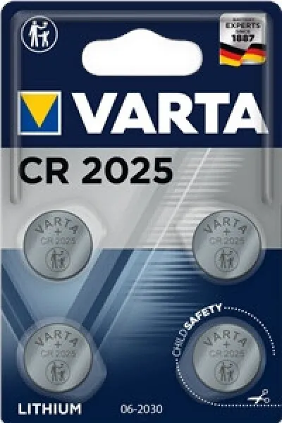Varta CR2025 4'lü Düğme Pil