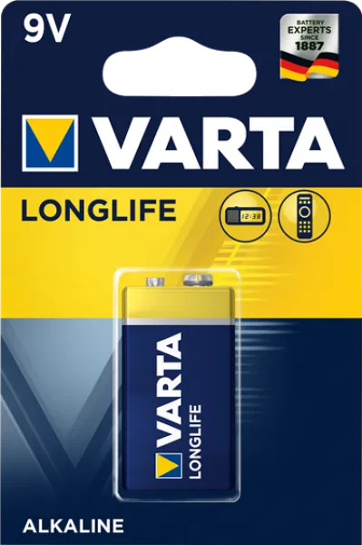 Varta Longlife 9V Dikdörtgen Pil