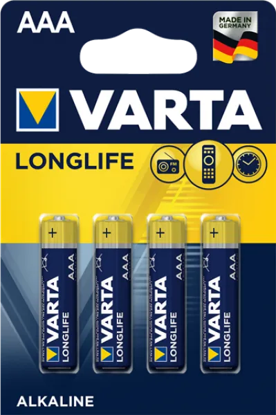 Varta Longlife AAA 4'lü İnce Kalem Pil