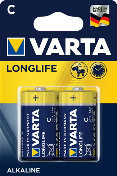 Varta Longlife C 2'li Orta Boy Pil