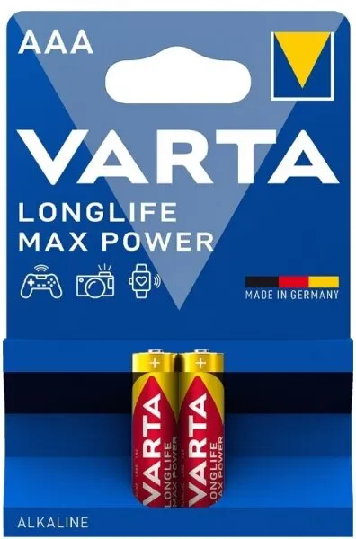 Varta Longlife Max Power AAA 2'li İnce Kalem Pil