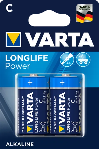 Varta Longlife Power C 2'li Orta Boy Pil