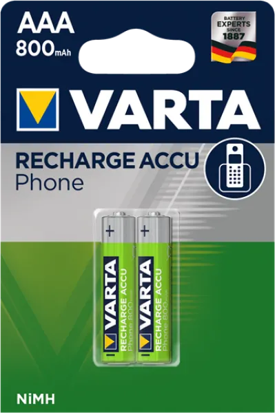 Varta Recharge Accu Phone AAA 800 mAh 2'li İnce Kalem Pil