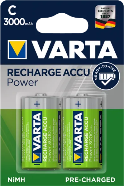 Varta Recharge Accu Power C 3000 mAh 2'li Orta Boy Pil