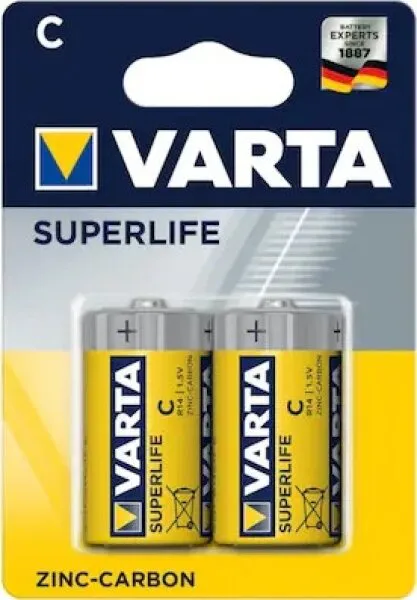 Varta Superlife C 2'li Orta Boy Pil