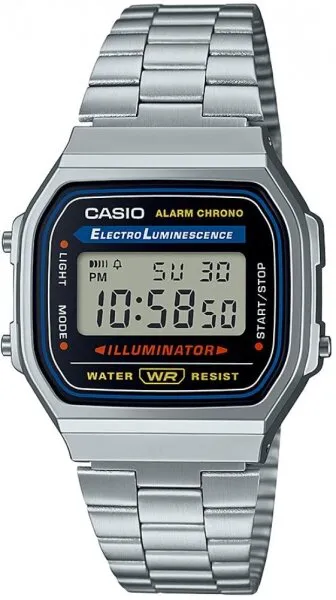 Casio A168WA-1WDF Çelik / Siyah / Gri Kol Saati