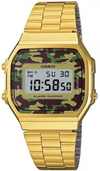 Casio A168WEGC-3DF Çelik / Altın / Yeşil / Koyu Kahve Kol Saati