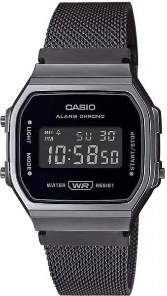 Casio A168WEMB-1BDF Çelik Hasır / Siyah Kol Saati